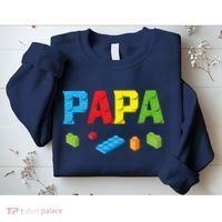 Papa Master Builder Building Bricks Blocks Family Set Parent Sweatshirt thumb 2