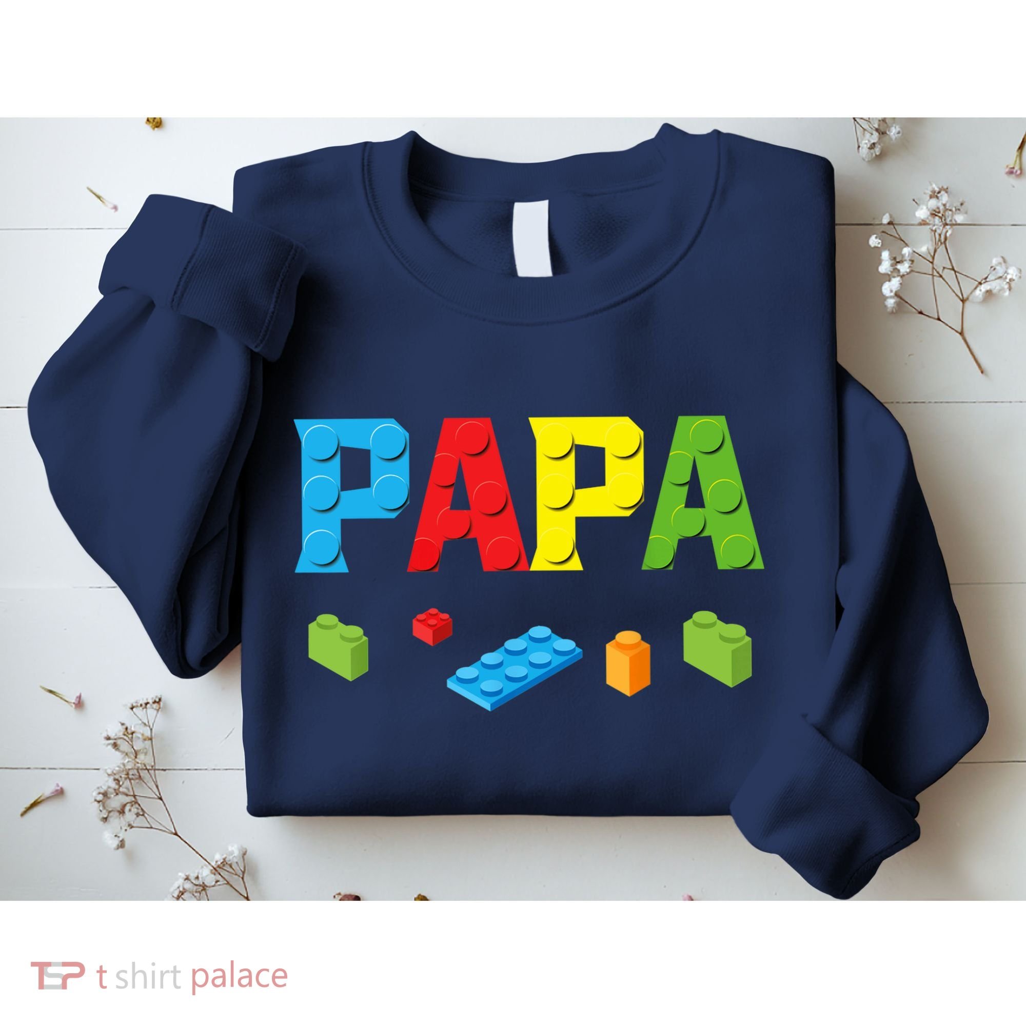 Papa Master Builder Building Bricks Blocks Family Set Parent Sweatshirt