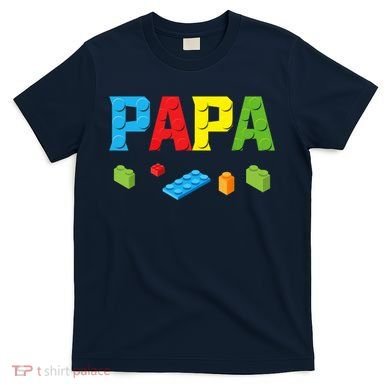 Papa Master Builder Building Bricks Blocks Family Set Parent T-Shirt