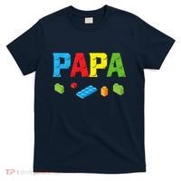 Papa Master Builder Building Bricks Blocks Family Set Parent T-Shirt thumb 0