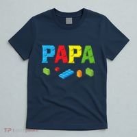 Papa Master Builder Building Bricks Blocks Family Set Parent T-Shirt thumb 5