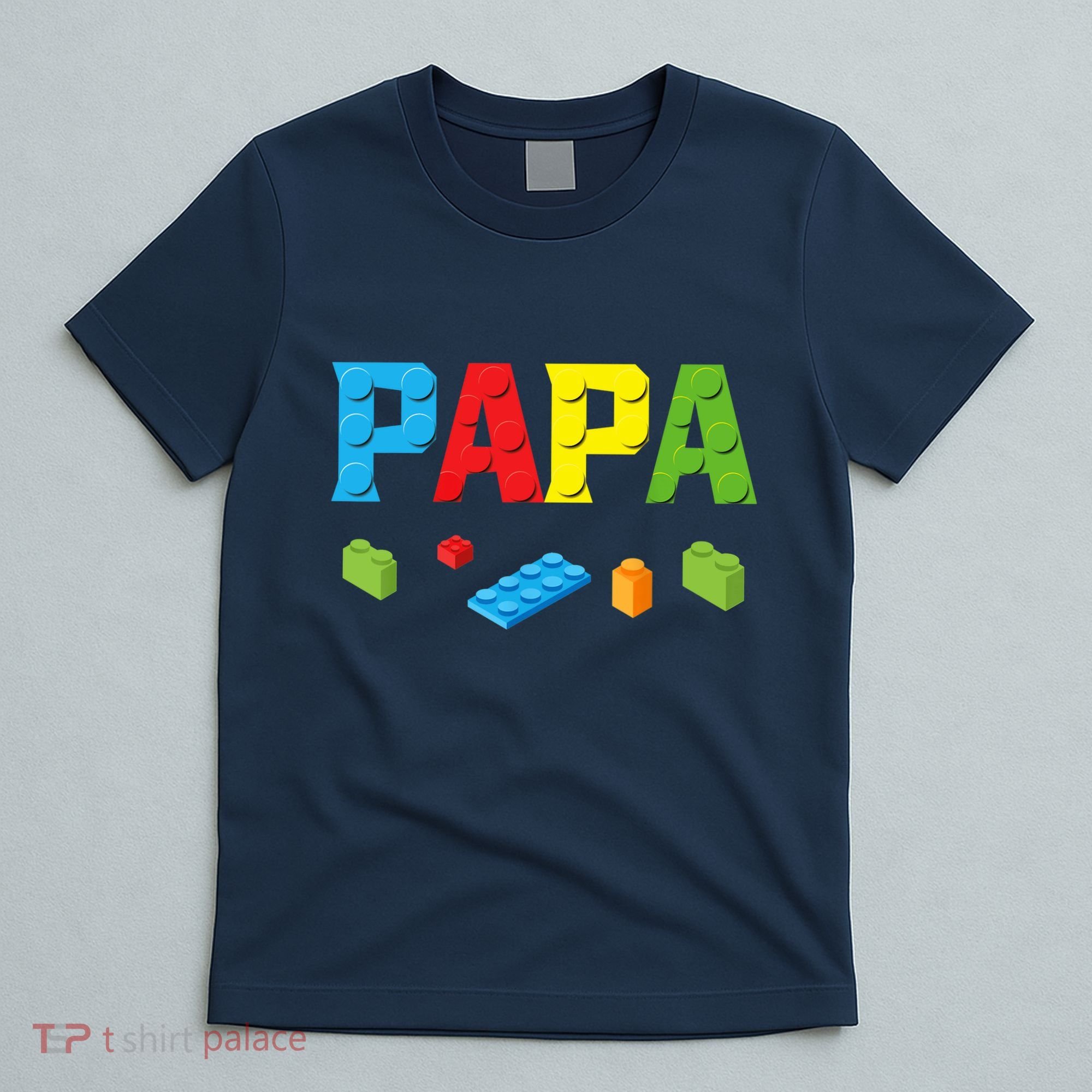 Papa Master Builder Building Bricks Blocks Family Set Parent T-Shirt