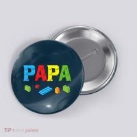 Papa Master Builder Building Bricks Blocks Family Set Parent Button thumb 0
