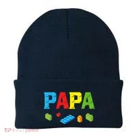Papa Master Builder Building Bricks Blocks Family Set Parent Beanie thumb 0