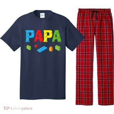 Papa Master Builder Building Bricks Blocks Family Set Parent Pajama Set