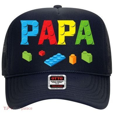 Papa Master Builder Building Bricks Blocks Family Set Parent Hat