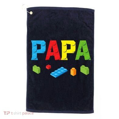 Papa Master Builder Building Bricks Blocks Family Set Parent Golf Towel