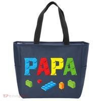 Papa Master Builder Building Bricks Blocks Family Set Parent Tote Bag thumb 0