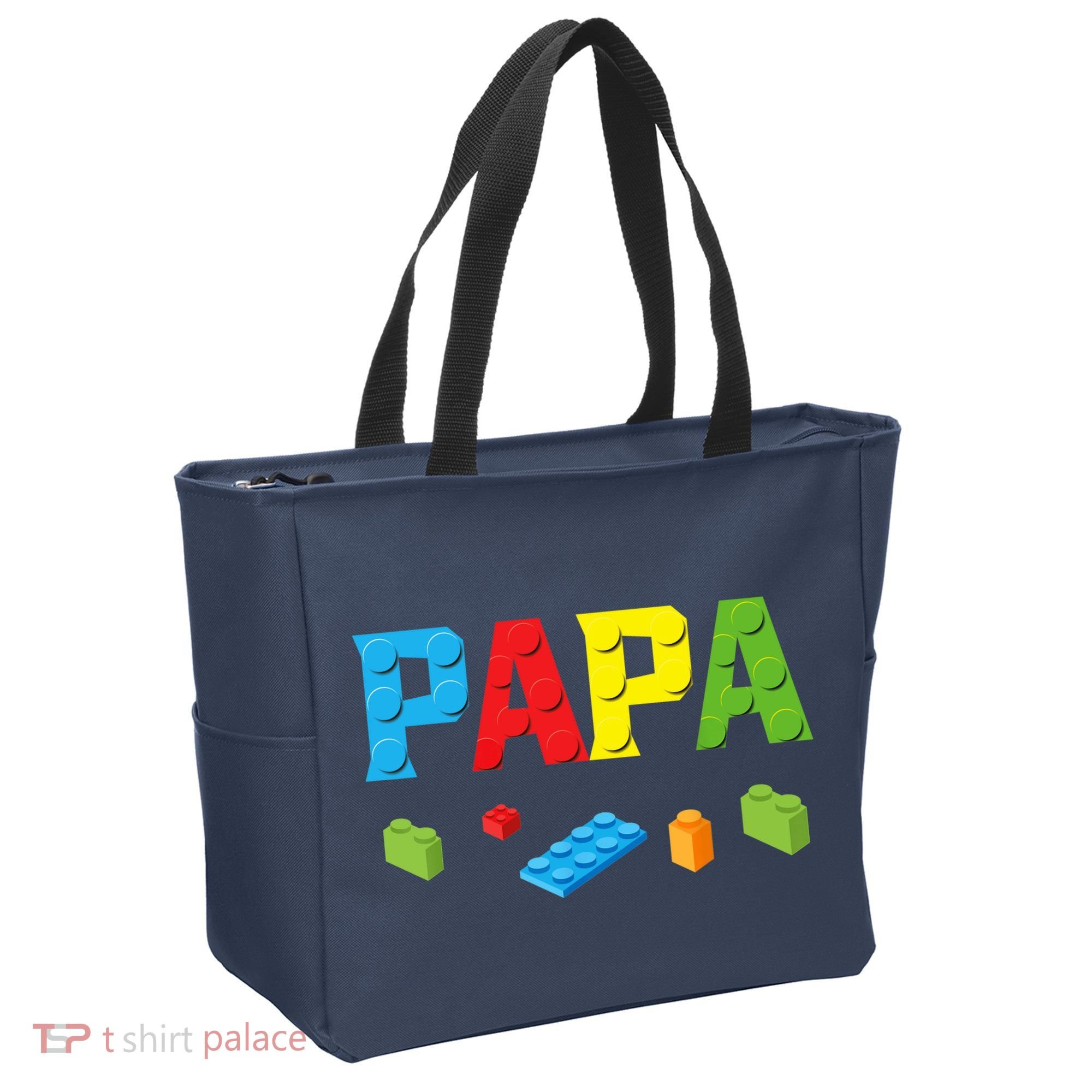 Papa Master Builder Building Bricks Blocks Family Set Parent Tote Bag