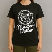 Professional Master Baiter Retro American Flag Funny Fishing T-Shirt thumb 4