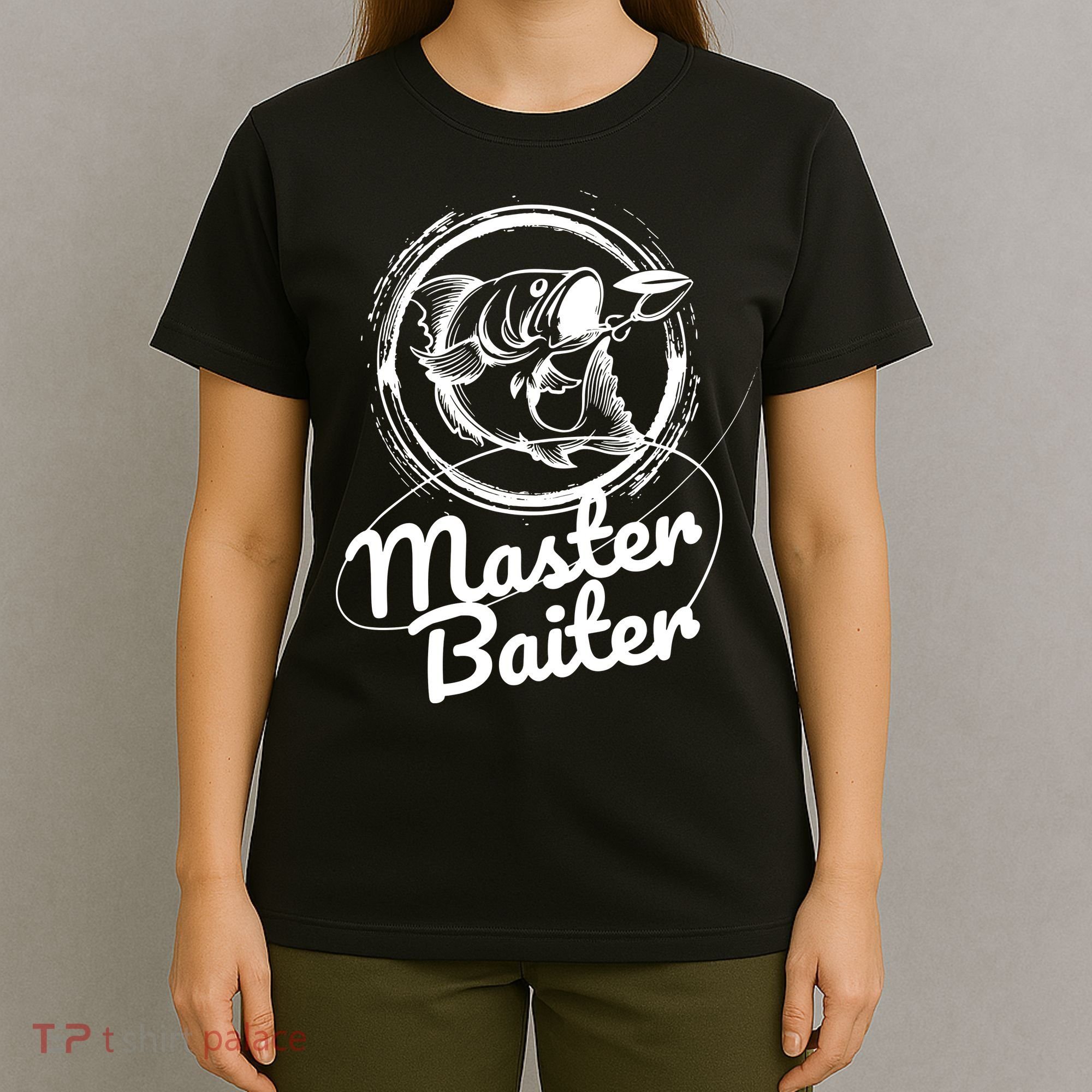 Professional Master Baiter Retro American Flag Funny Fishing T-Shirt