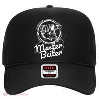 Professional Master Baiter Retro American Flag Funny Fishing Hat thumb 0