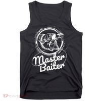 Professional Master Baiter Retro American Flag Funny Fishing Tank Top thumb 0