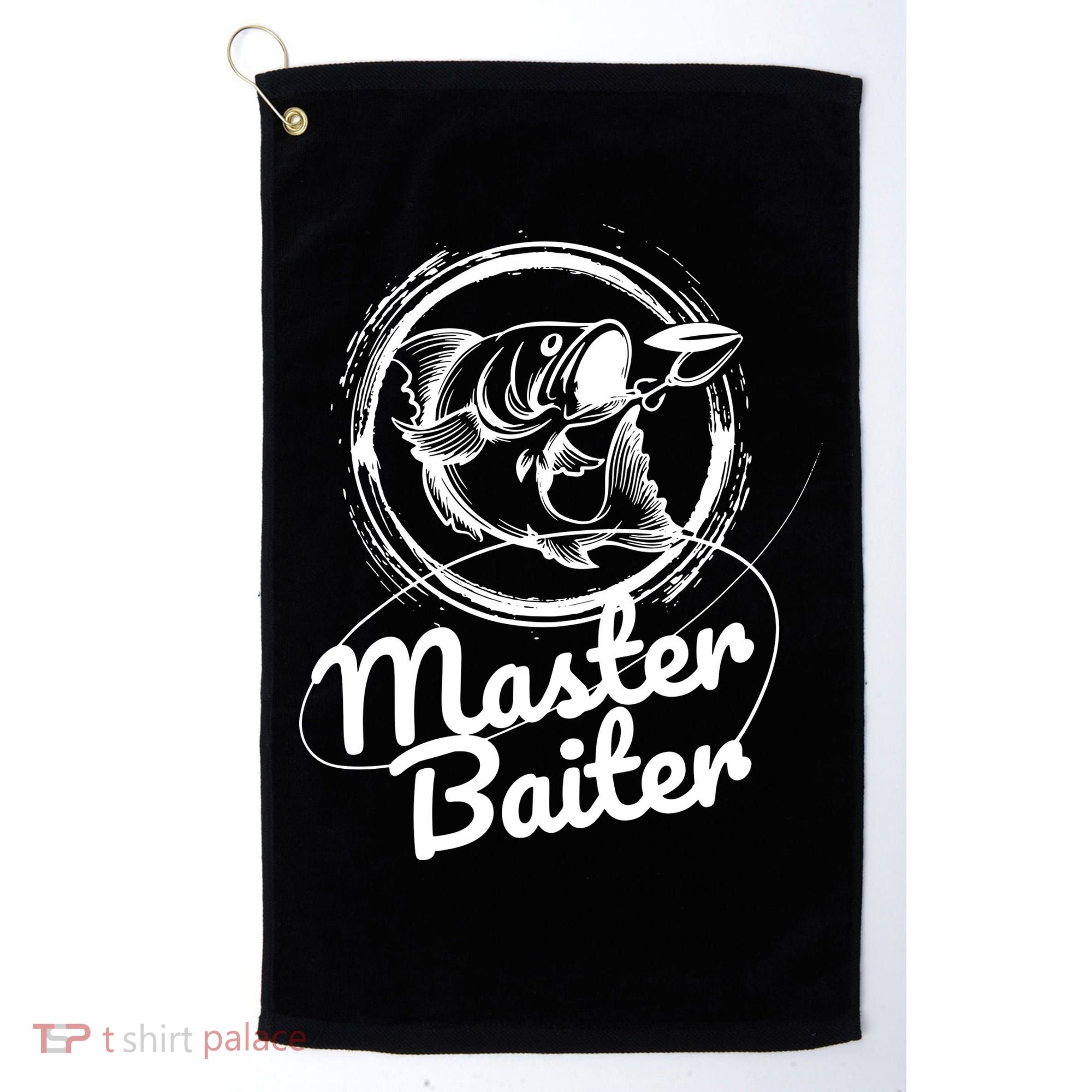 Professional Master Baiter Retro American Flag Funny Fishing Golf Towel