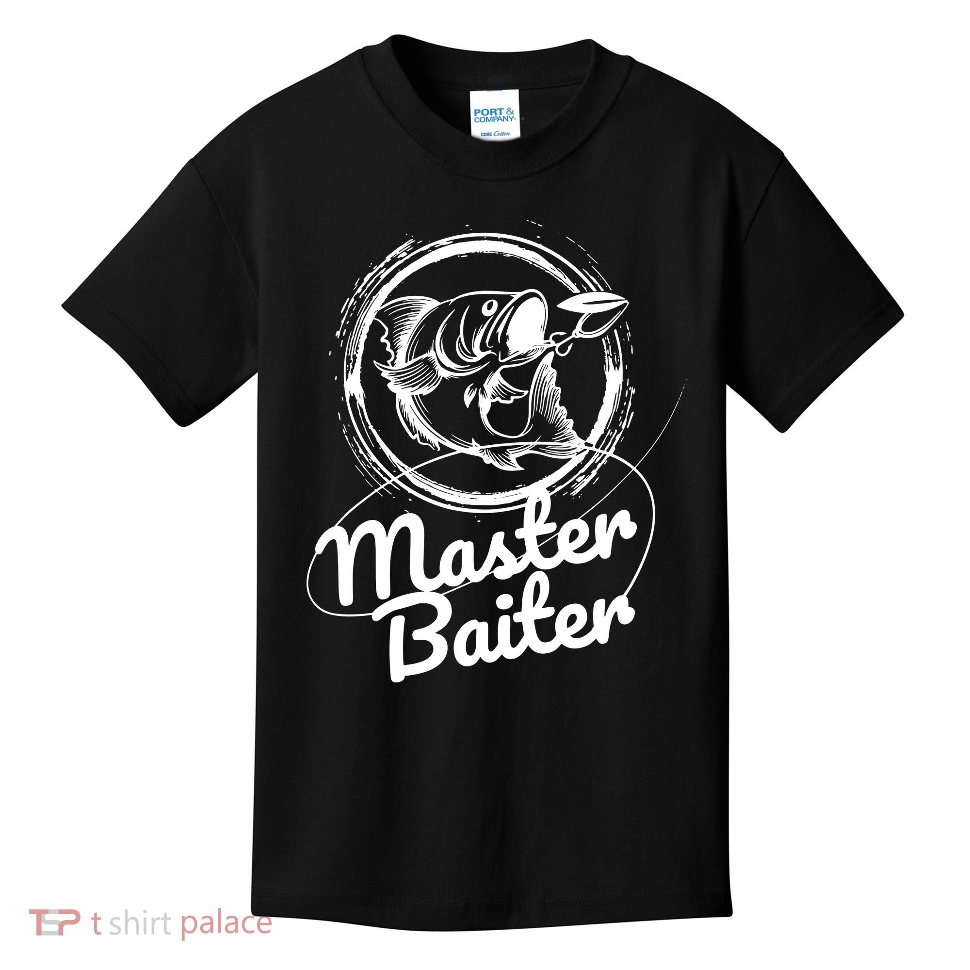 Professional Master Baiter Retro American Flag Funny Fishing Kids T-Shirt