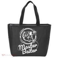 Professional Master Baiter Retro American Flag Funny Fishing Tote Bag thumb 0
