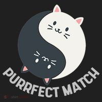 Purrfect Match Balance Cats Cute Kawaii Art Beanie thumb 2