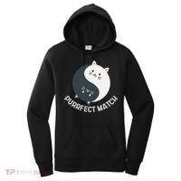 Purrfect Match Balance Cats Cute Kawaii Art Women's Hoodie thumb 0