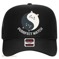 Purrfect Match Balance Cats Cute Kawaii Art Hat thumb 0