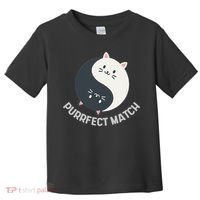 Purrfect Match Balance Cats Cute Kawaii Art Toddler T-Shirt thumb 0