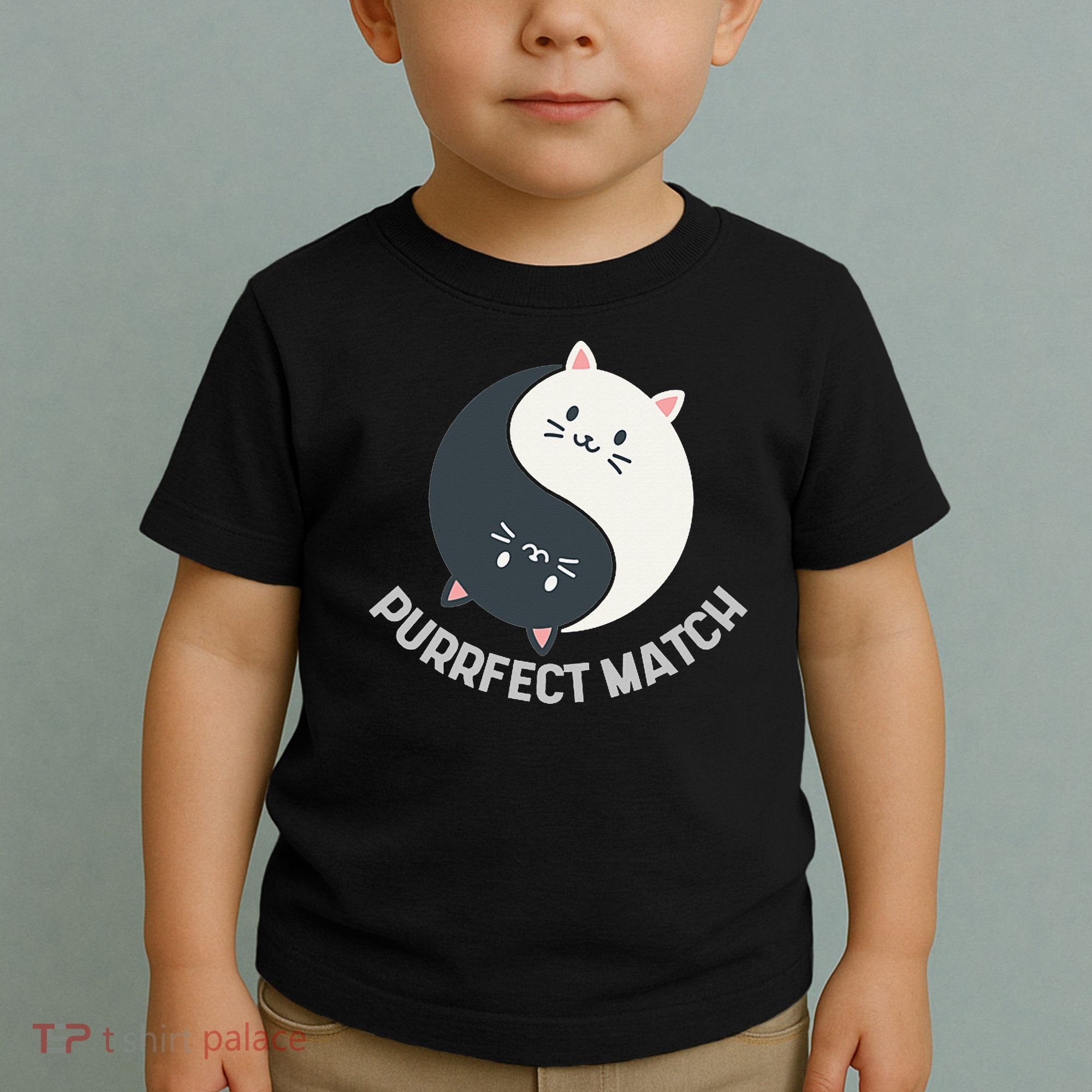 Purrfect Match Balance Cats Cute Kawaii Art Toddler T-Shirt