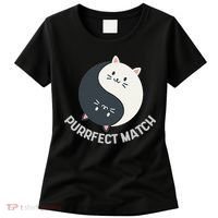 Purrfect Match Balance Cats Cute Kawaii Art Women's T-Shirt thumb 0