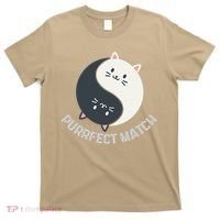 Purrfect Match Balance Cats Cute Kawaii Art T-Shirt thumb 0