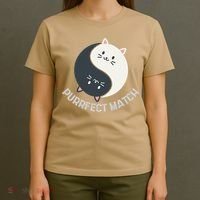 Purrfect Match Balance Cats Cute Kawaii Art T-Shirt thumb 4