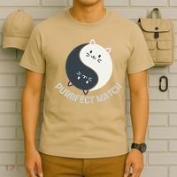 Purrfect Match Balance Cats Cute Kawaii Art T-Shirt thumb 6