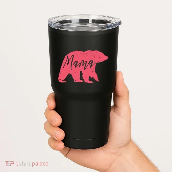 Pink Mama Bear Tumbler