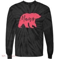 Pink Mama Bear Tie-Dye Long Sleeve Shirt thumb 0