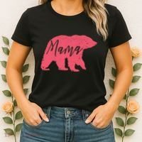 Pink Mama Bear Women's T-Shirt thumb 2