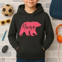 Pink Mama Bear Kids Hoodie thumb 2