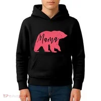 Pink Mama Bear Kids Hoodie thumb 4