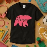 Pink Mama Bear Kids T-Shirt thumb 3