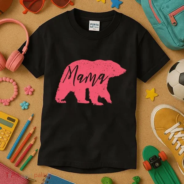 Pink Mama Bear Kids T-Shirt