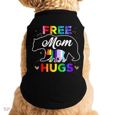 Pride Mama Bear Free Mom Hugs Doggie Tank