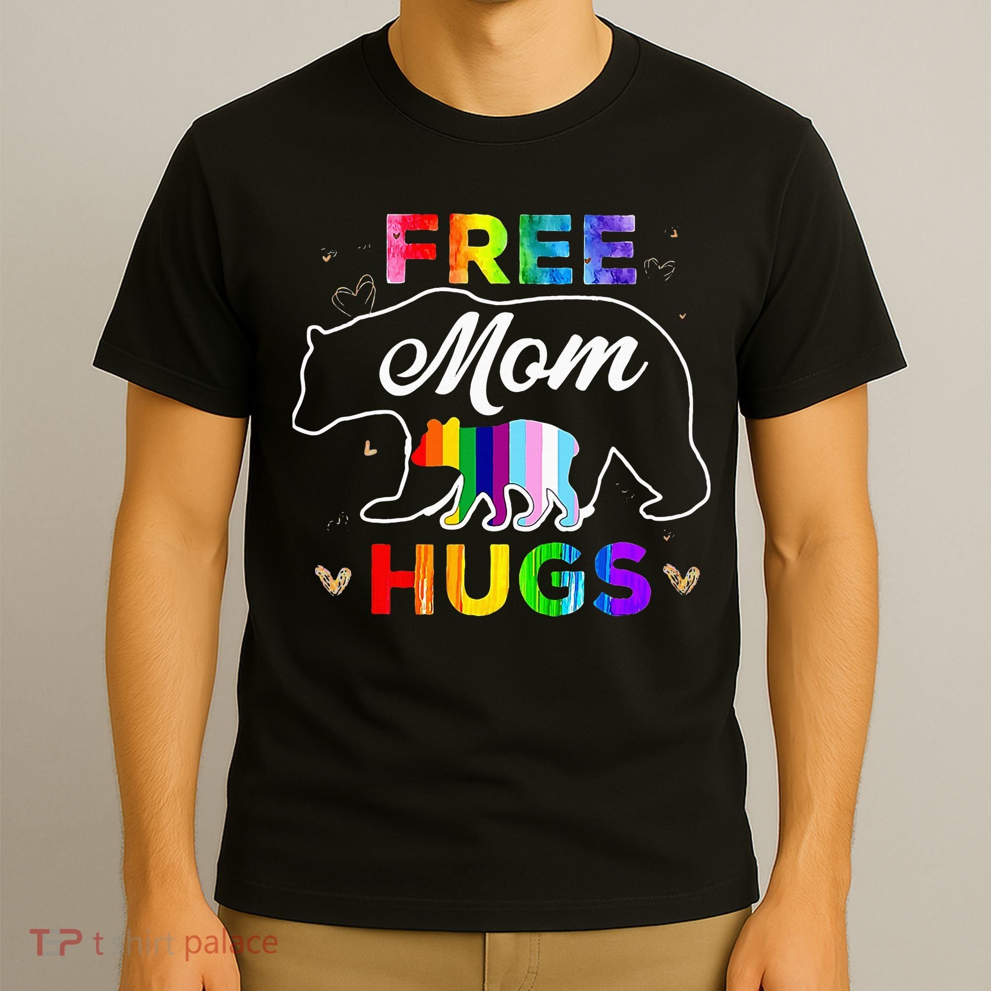 Pride Mama Bear Free Mom Hugs T-Shirt