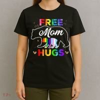 Pride Mama Bear Free Mom Hugs T-Shirt thumb 4