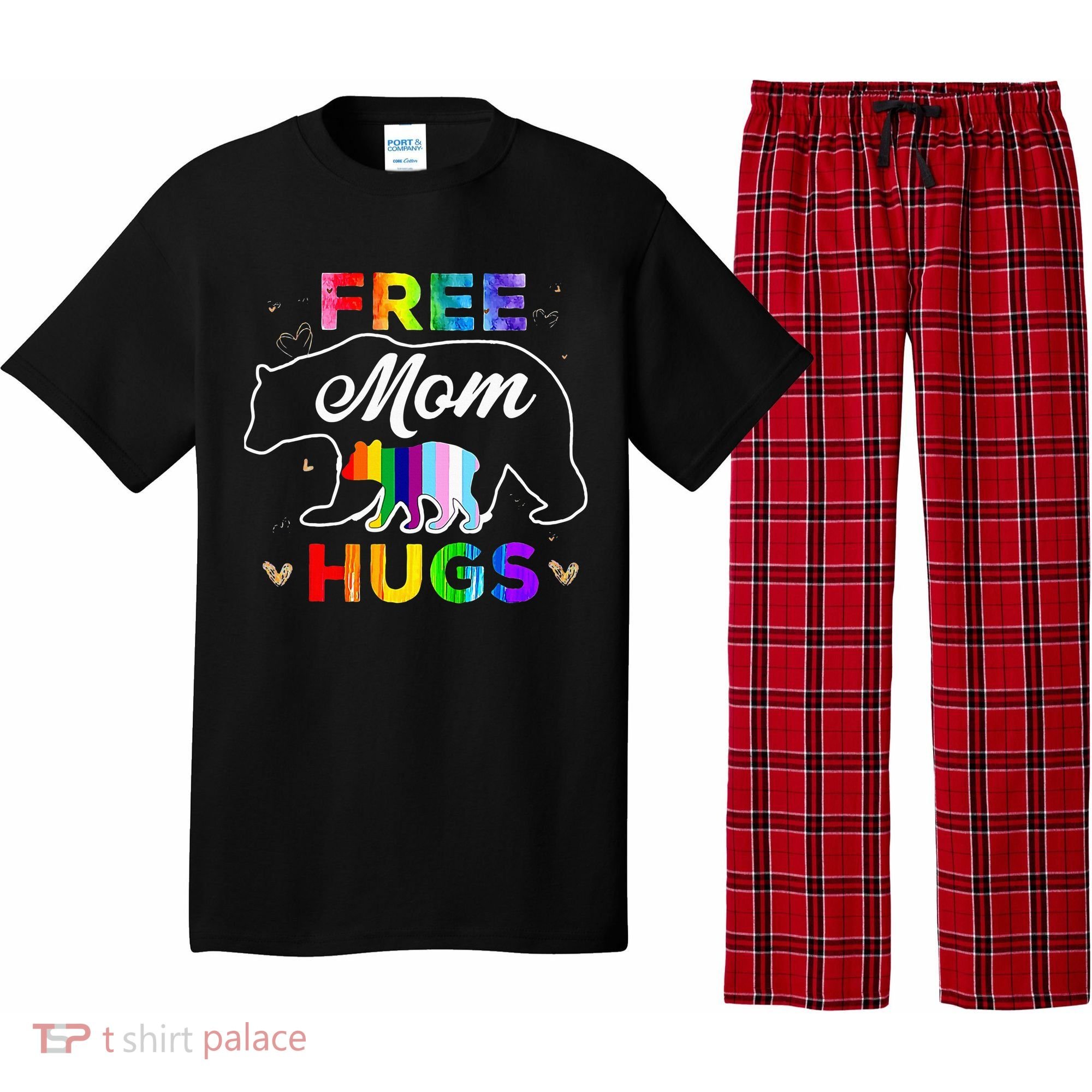 Pride Mama Bear Free Mom Hugs Pajama Set
