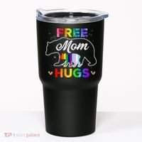 Pride Mama Bear Free Mom Hugs Tumbler thumb 0