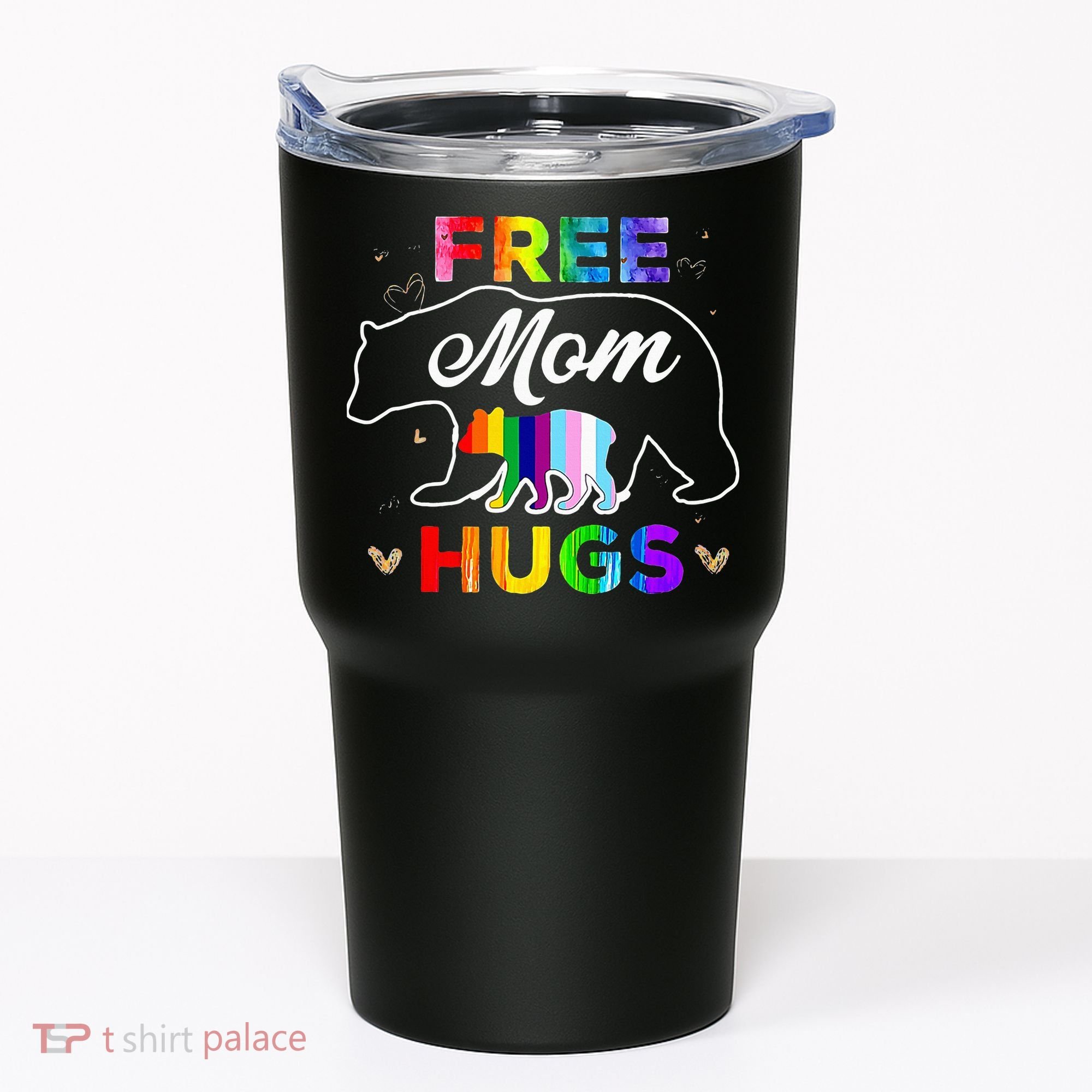 Pride Mama Bear Free Mom Hugs Tumbler