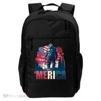 Patriotic Merica Bigfoot Sasquatch Backpack thumb 0
