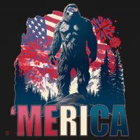 Patriotic Merica Bigfoot Sasquatch Backpack thumb 2