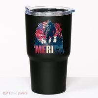 Patriotic Merica Bigfoot Sasquatch Tumbler thumb 0