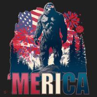 Patriotic Merica Bigfoot Sasquatch Tumbler thumb 3