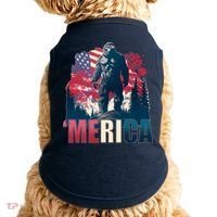 Patriotic Merica Bigfoot Sasquatch Doggie Tank thumb 0