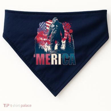 Patriotic Merica Bigfoot Sasquatch USA-Made Doggie Bandana