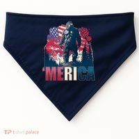 Patriotic Merica Bigfoot Sasquatch USA-Made Doggie Bandana thumb 0
