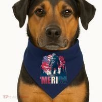 Patriotic Merica Bigfoot Sasquatch USA-Made Doggie Bandana thumb 1